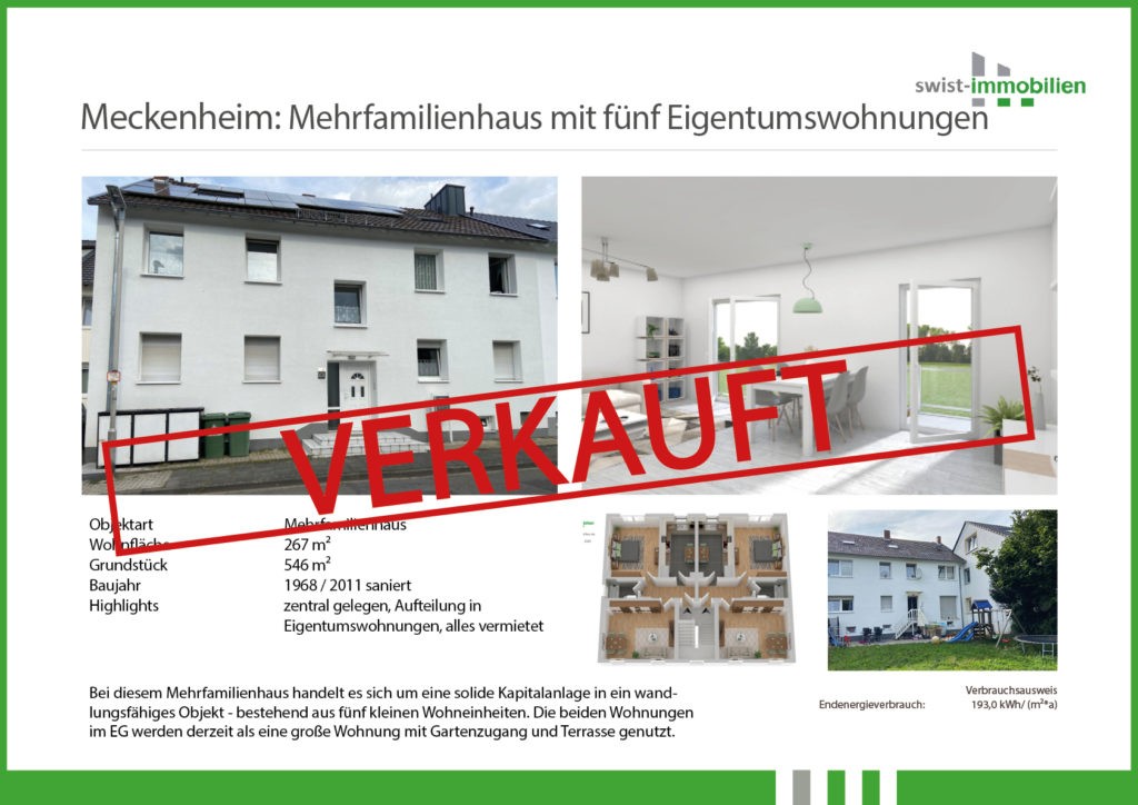 Meckenheim: Mehrfamilien­haus mit fünf Eigentums­wohnungen