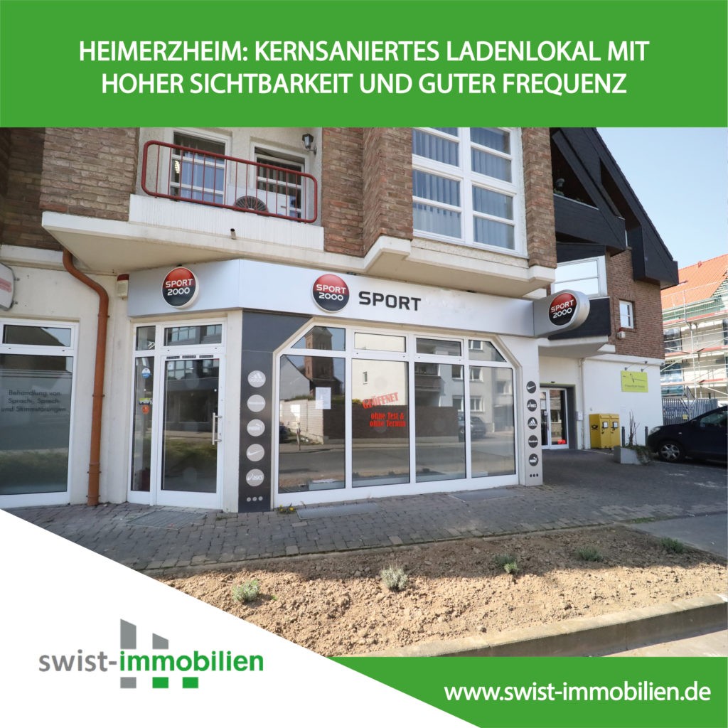 Heimerzheim-Zentrum: Kernsaniertes Ladenlokal mit hoher Sichtbarkeit und guter Frequenz