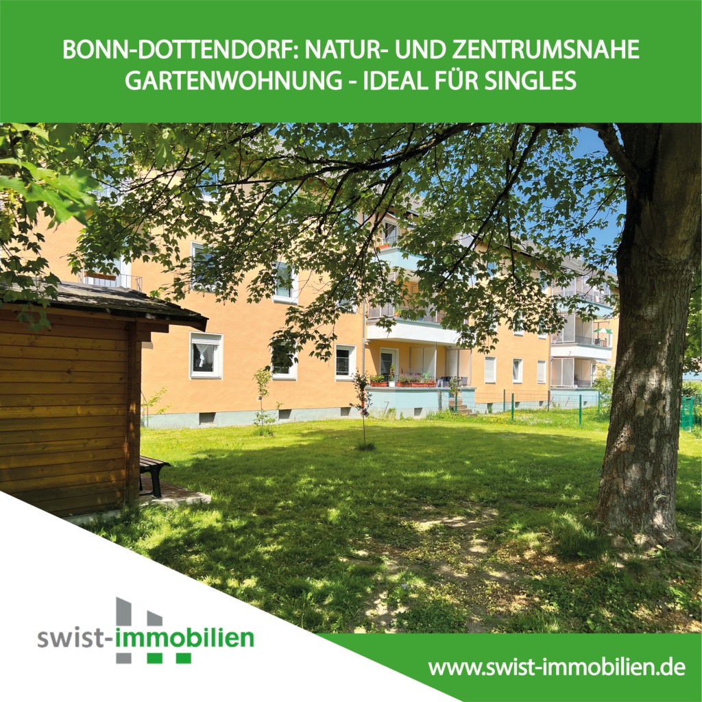 Bonn-Dottendorf: Natur- und zentrumsnahe Gartenwohnung - ideal für Singles