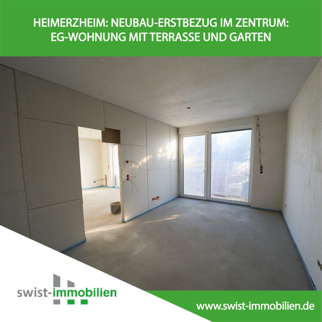 Heimerzheim: Neubau-Erstbezug im Zentrum: Barrierefreie EG-Wohnung mit Terrasse und Garten